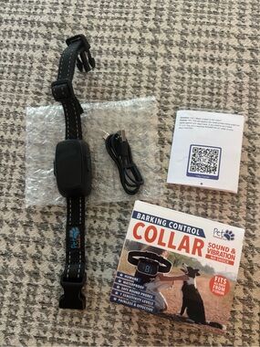Sound & Vibration Barking Control Collar — Black